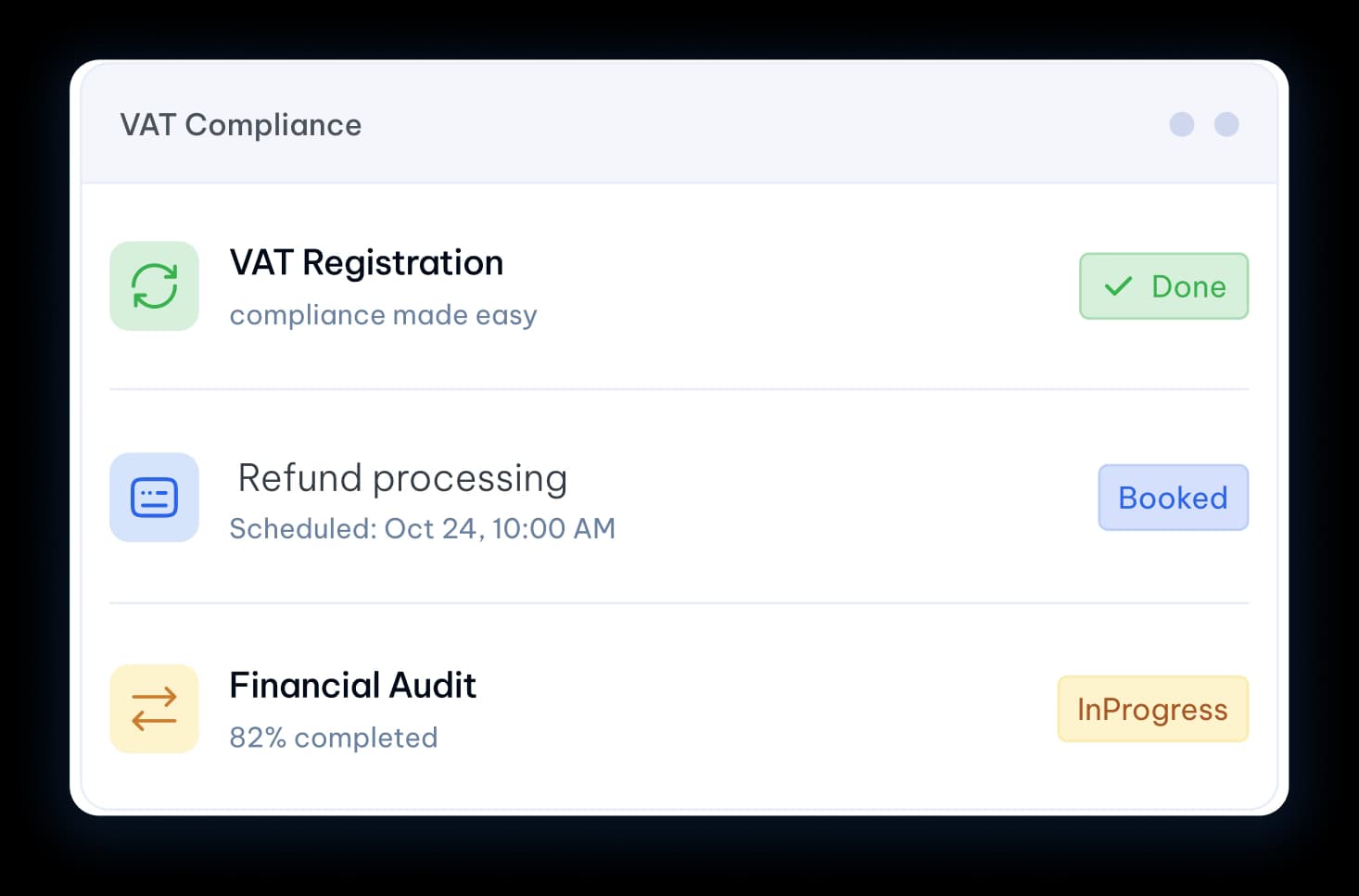 VAT compliance tracking